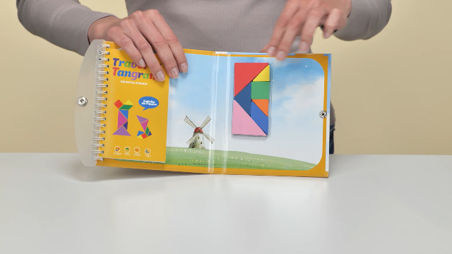 Coogam Magnetic Travel Tangram Puzzles Book Games IQ Educational